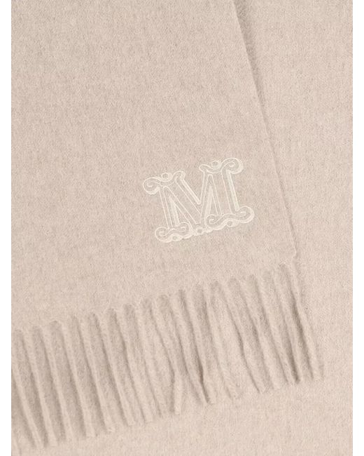 Max Mara White Cashmere Scarf