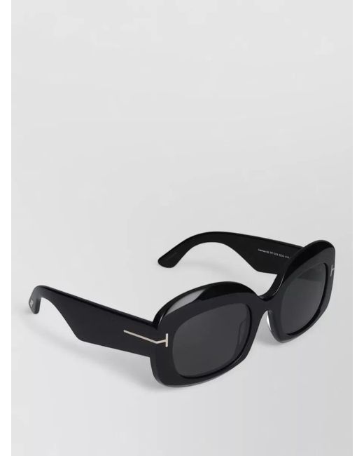 Tom Ford Black Sunglasses Ft1219 Oversized Thick Arms
