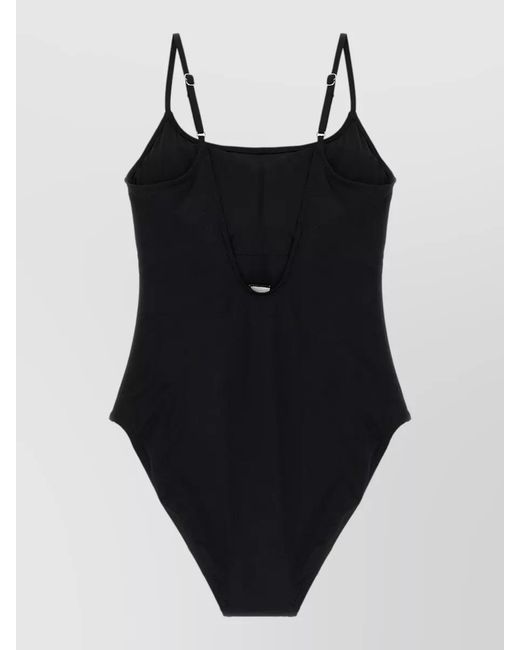Polo Ralph Lauren Black Kennedy Scoop Neck One Piece Swimsuit