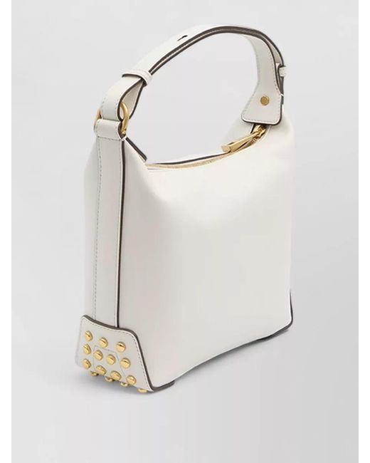 Tod's White Mini Leather Bucket Shoulder Bag