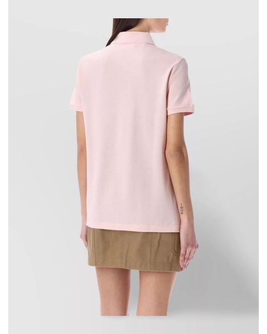 Lacoste Pink Cotton Short-Sleeve Polo Shirt