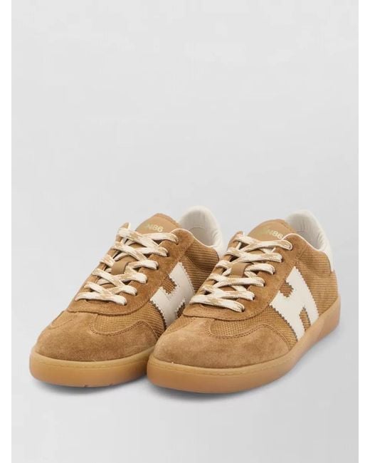 Hogan Natural Leather Low-Top Sneakers