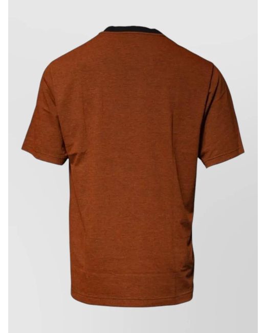Dolce & Gabbana Brown Cotton Logo-Embroidered Crew-Neck T-Shirt for men