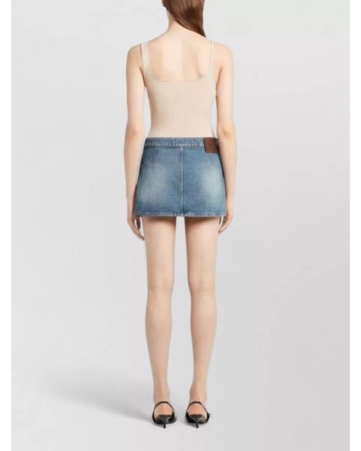 Courreges Blue Denim Mini Skirt