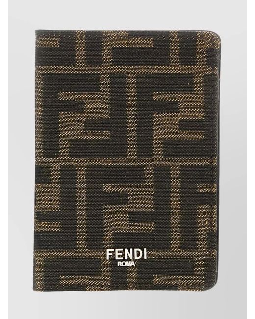 Fendi Green Leather Card Holder for men