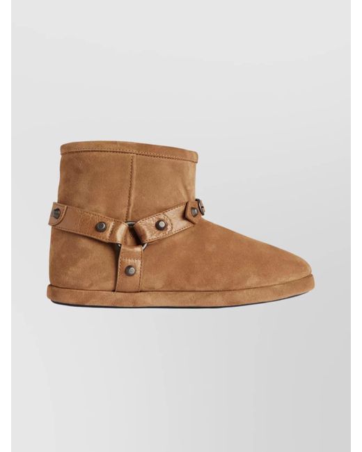 Balenciaga Brown Leather Ankle Boots