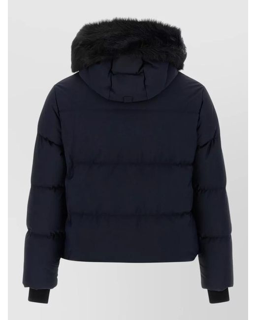 Moose Knuckles Blue Misti Puffer Down Jacket Hood Fur Trim for men