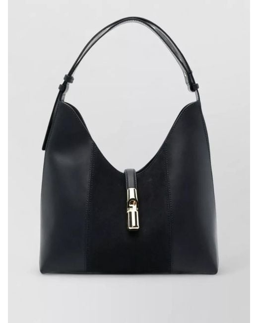 Furla Black 1927 Leather Shoulder Bag