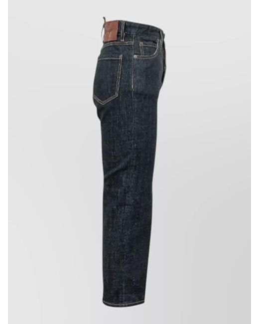 DSquared² Blue Trousers Five Pockets Belt Loops Contrast Stitching