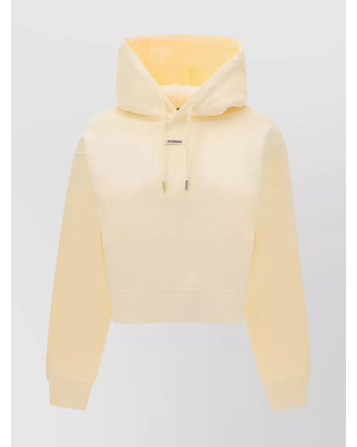 Jacquemus Natural Cotton Slim-Fit Cropped Hoodie