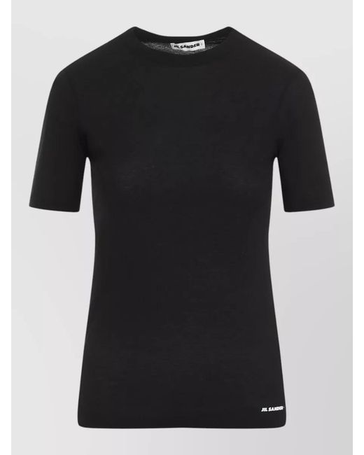Jil Sander Black Jil Sander Cotton T Shirt Round Neck