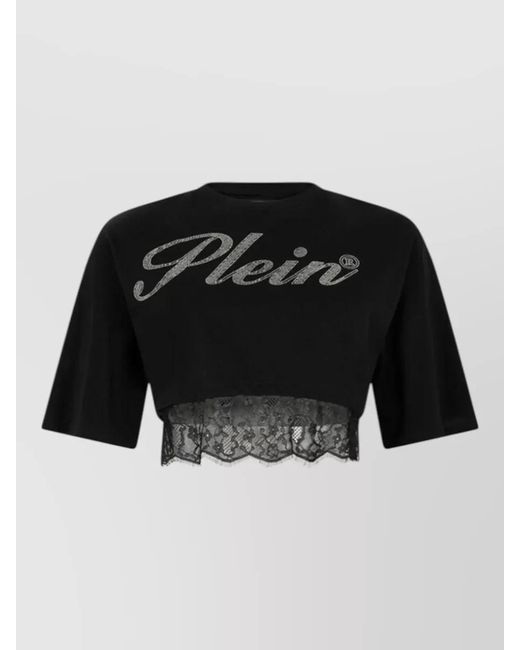 Philipp Plein Black Cotton T-Shirt