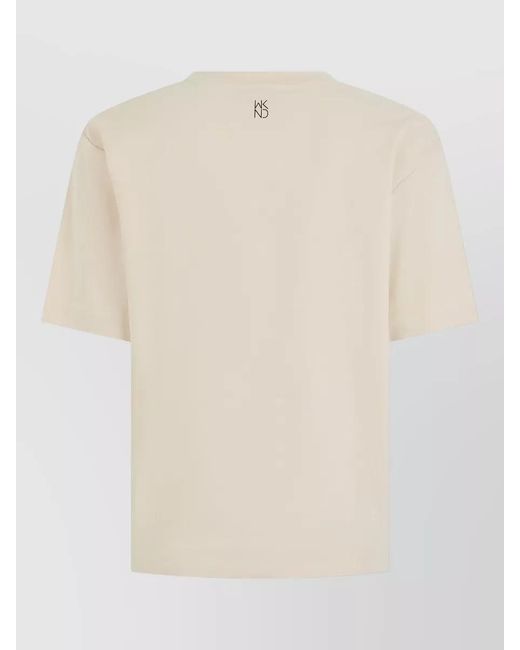Weekend by Maxmara Natural Short Sleeve Crew Neck Cotton T Shirt