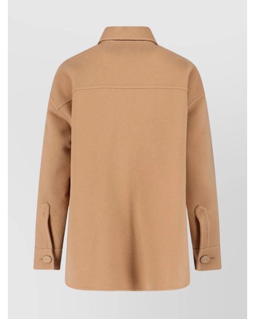 Fendi Natural Cashmere Crewneck Cardi-Coat