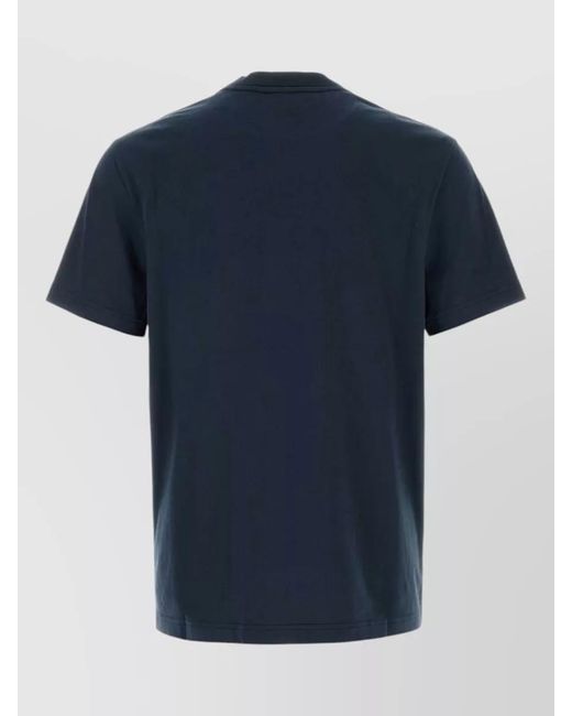A.P.C. Blue Cotton Crew Neck Short Sleeve T-Shirt for men