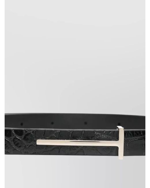 Tom Ford Multicolor Crocodile-Embossed Leather Belt