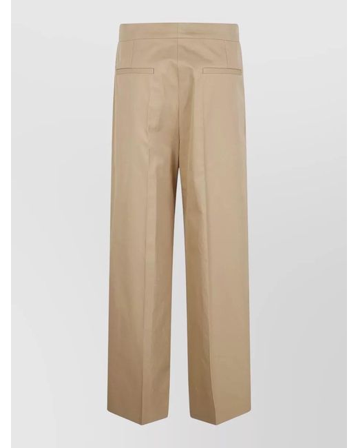 Jil Sander Natural Wide-Leg Trousers