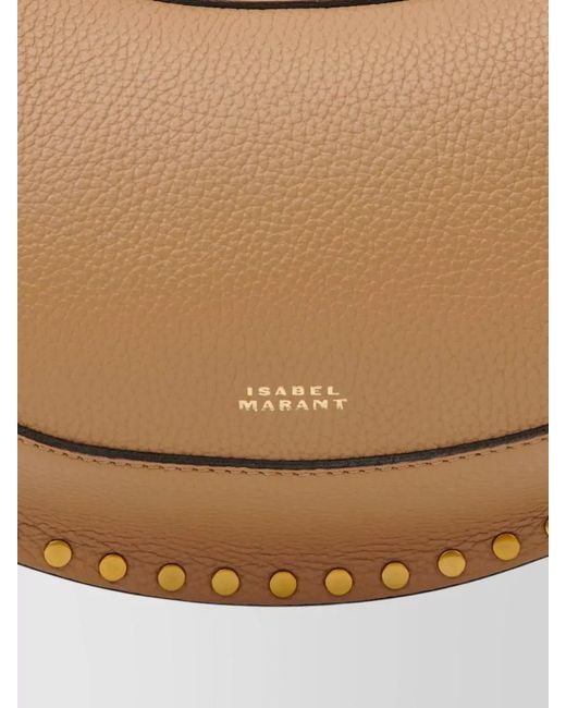 Isabel Marant Natural Oskan Moon Crossbody Bag Adjustable Strap