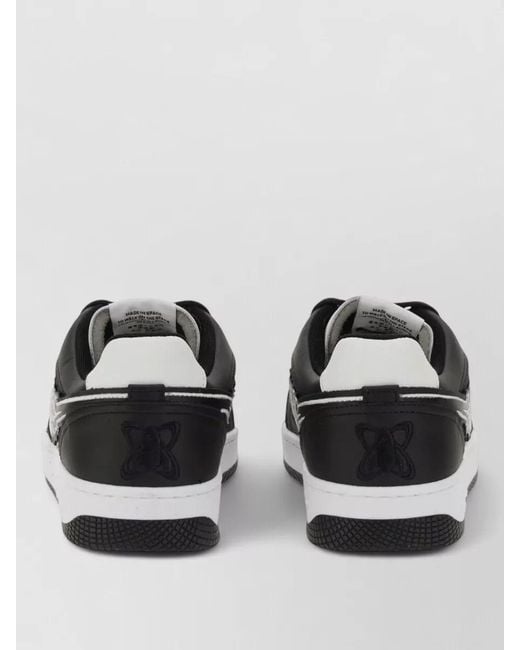 ENTERPRISE JAPAN Black Ej Sneaker Contrast Sole Flat Design for men