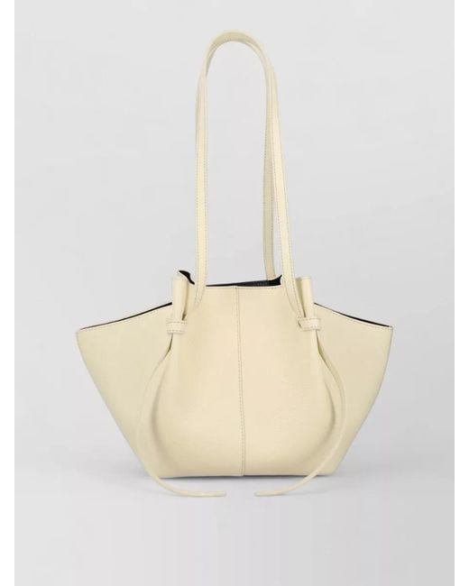 Yuzefi Natural Bucket Bag Knot Detail Long Handles