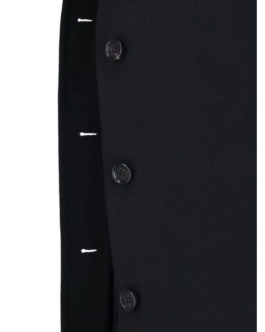 Jil Sander Black Long Tailored Single-Breasted Coat