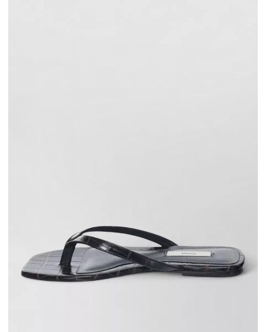 Totême Multicolor Embossed Leather Flat Thong Sandals