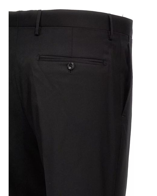 Tagliatore Black Wool Double-Breasted Suit for men