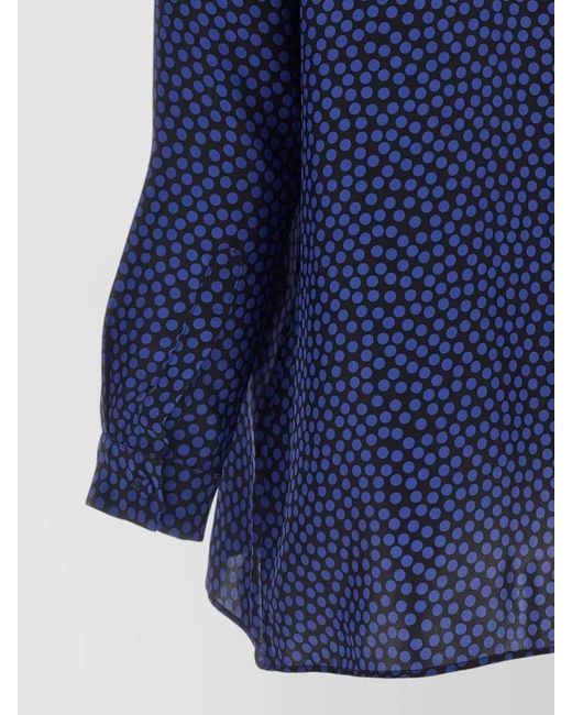 Gianluca Capannolo Blue Katherine Shirt Long Sleeves Polka Dots