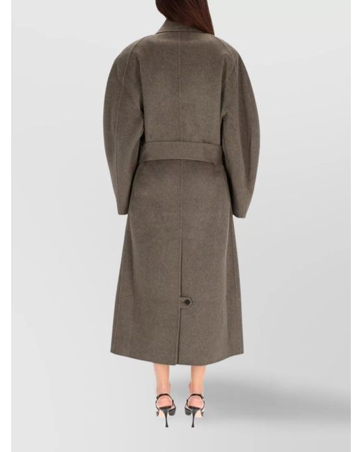 Jacquemus Brown Virgin Wool Relaxed-Fit Double-Breasted Coat