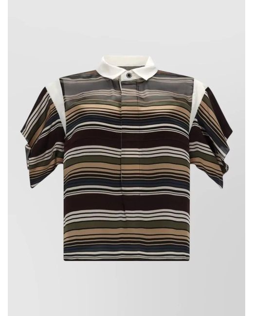 Sacai Black Striped Shirt