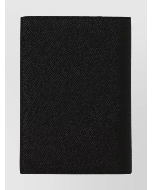 Dolce & Gabbana Black Leather Passport Holder for men