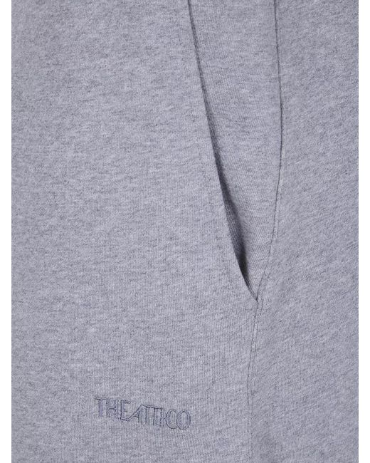 The Attico Gray Cotton Track Pants