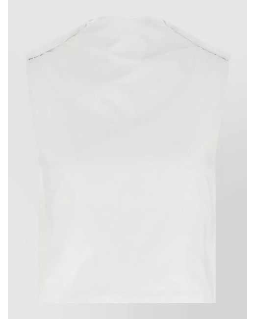 ARMARIUM White Glenda Sleeveless Top Lightweight Soft Fabric