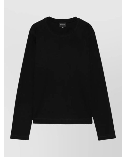 Herskind Black Cotton Crew Neck Sweater Long Sleeves