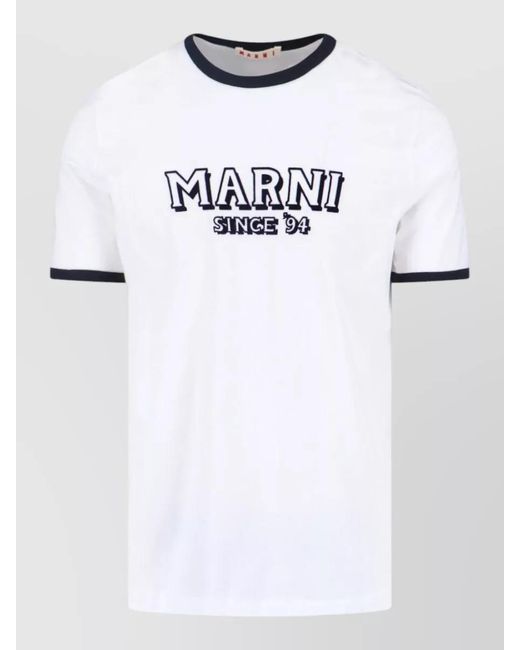 Marni White Short-Sleeve T-Shirt for men
