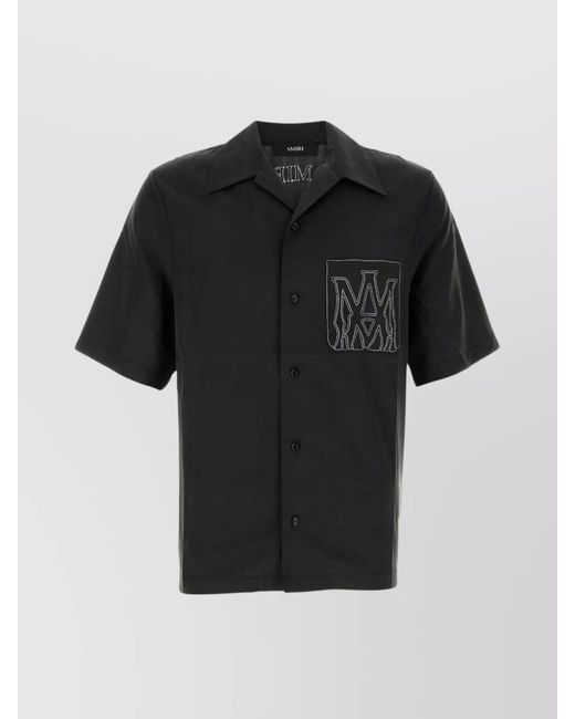 Amiri Black Modal Blend Shirt Chest Pocket for men