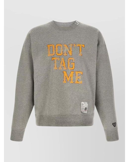 Maison Mihara Yasuhiro Gray Dont Tag Me Crew Neck Sweatshirt for men