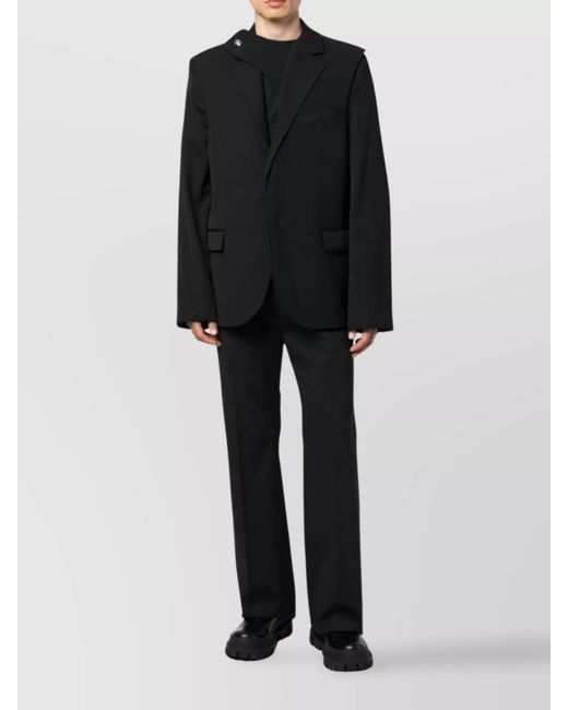 BOTTER Blue Virgin Wool Single-Breasted Blazer for men
