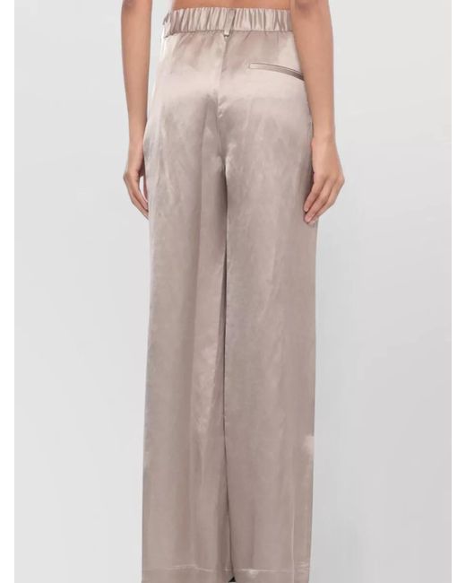 Panicale Multicolor Viscose Wide Leg Pants Belt Loops