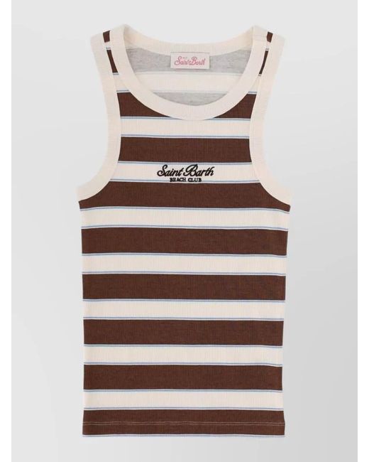 Mc2 Saint Barth Natural Logo Tank Top