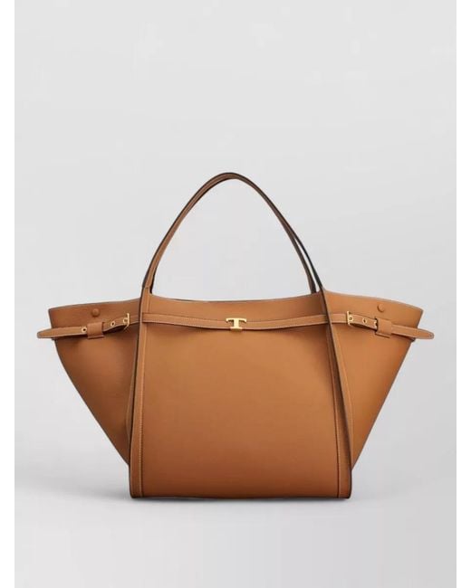 Tod's Brown Di Bag Medium Leather Tote Bag