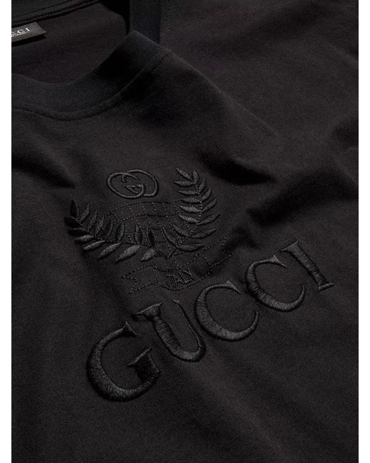 Gucci Black Short Sleeve Crew Neck Regular Fit Tshirt for men