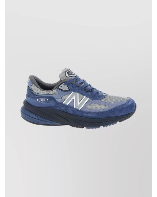 New Balance Blue Leather Low-Top Sneakers for men