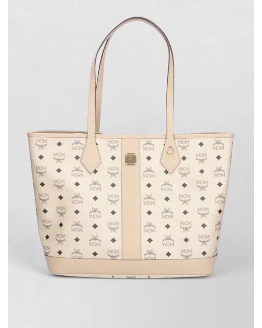 MCM Natural Shoulder Bag Shopper Dual Handle Design
