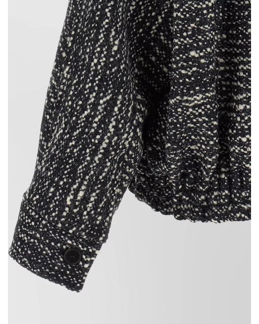 DARKPARK Gray Virgin Wool Bouclé Bomber Jacket
