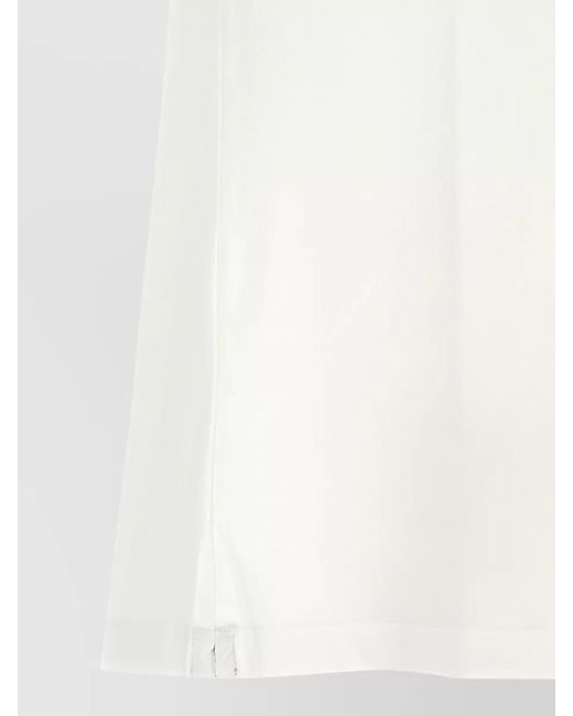 Brunello Cucinelli White Techno Piquet Polo Shirt Honeycomb Texture for men