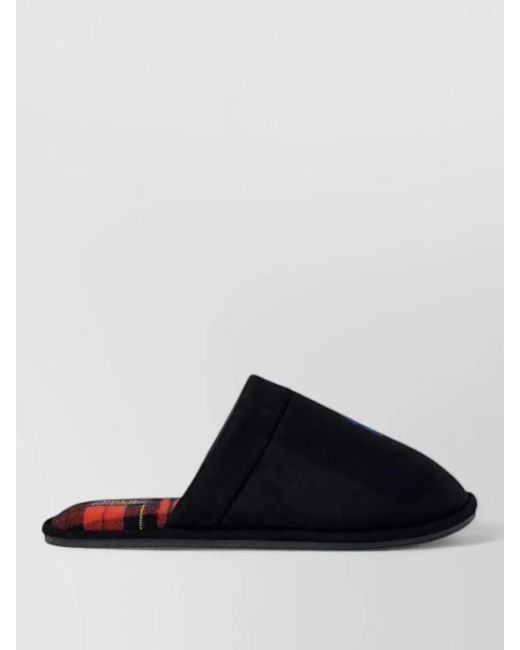 Ralph Lauren Black Polyester Slippers for men
