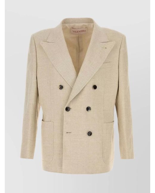 Valentino Garavani Natural Linen Blazer for men