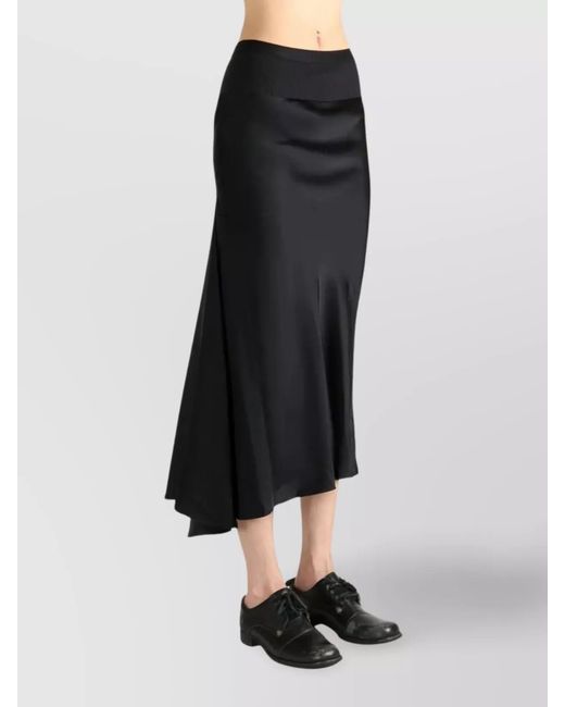 Rick Owens Black High-Rise Asymmetric Skirt