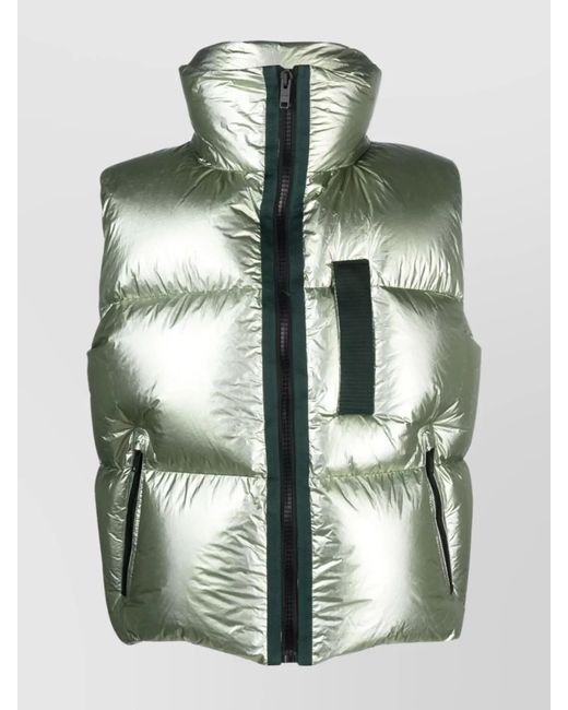 Givenchy Green Metallic Down Sleeveless Jacket for men
